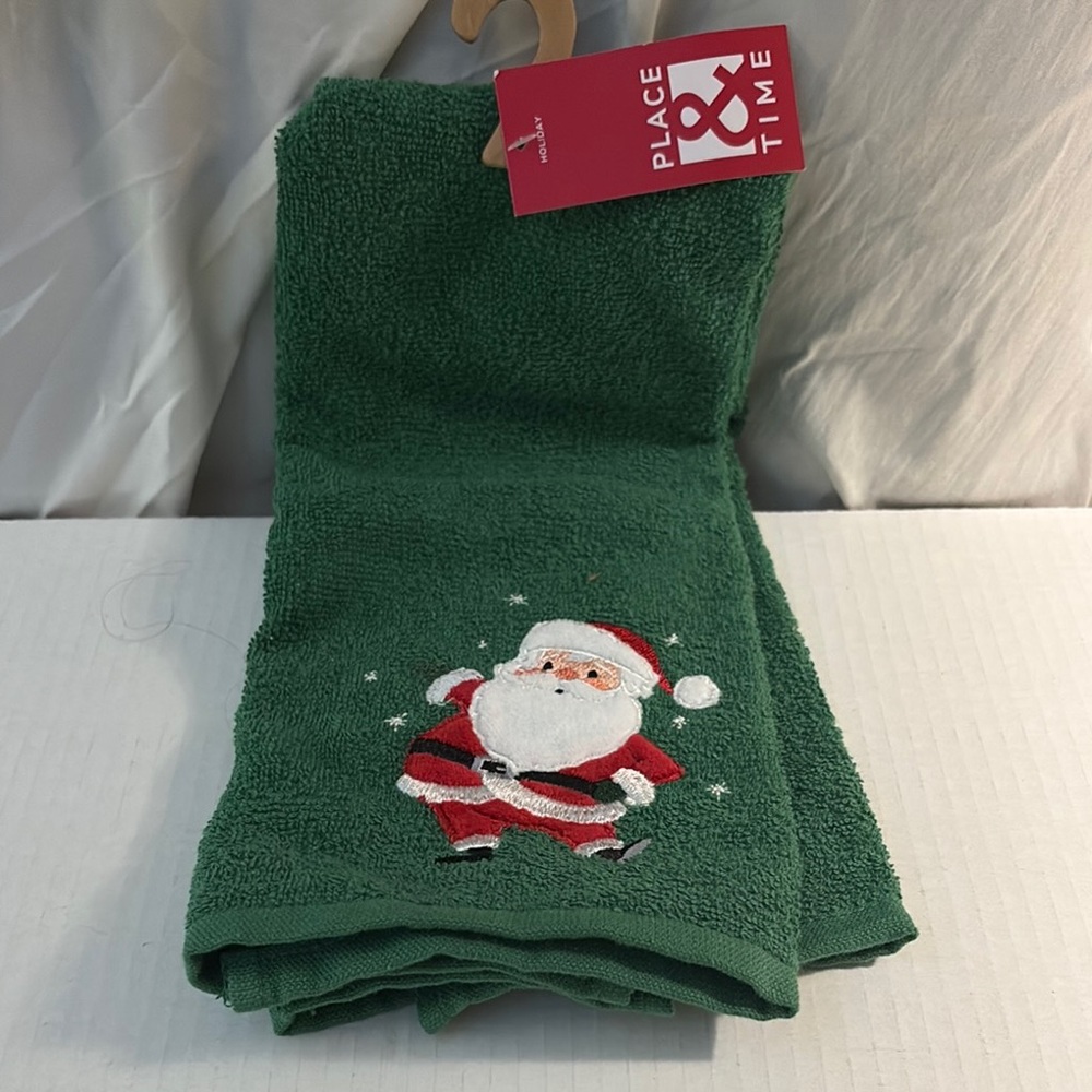 Green Santa Kitchen Towel